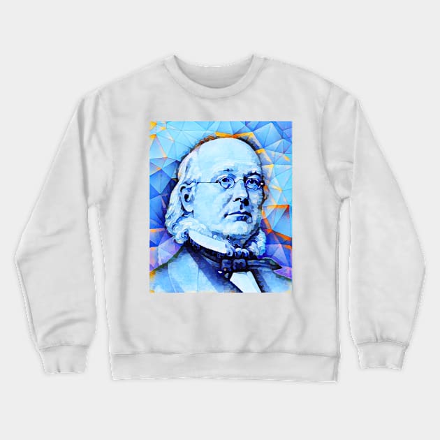 Horace Greeley Portrait | Horace Greeley Artwork | Horace Greeley Painting 10 Crewneck Sweatshirt by JustLit